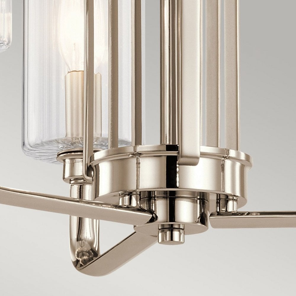 QN-KIMROSE3-PN Kimrose 3 Light Chandelier - Polished Nickel