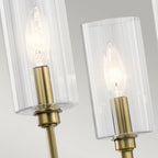 QN-KIMROSE6-BNB Kimrose 6 Light Chandelier - Brass Brushed Natural Brass
