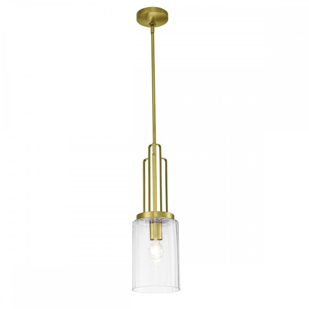 QN-KIMROSE-MP-BNB Kimrose 1 Light Mini Pendant - Brass Brushed Natural Brass