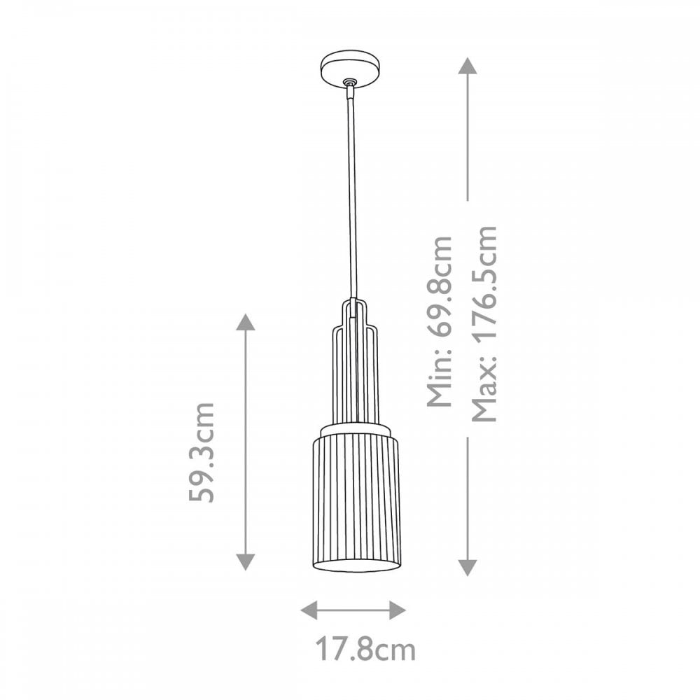 QN-KIMROSE-MP-BNB Kimrose 1 Light Mini Pendant - Brass Brushed Natural Brass