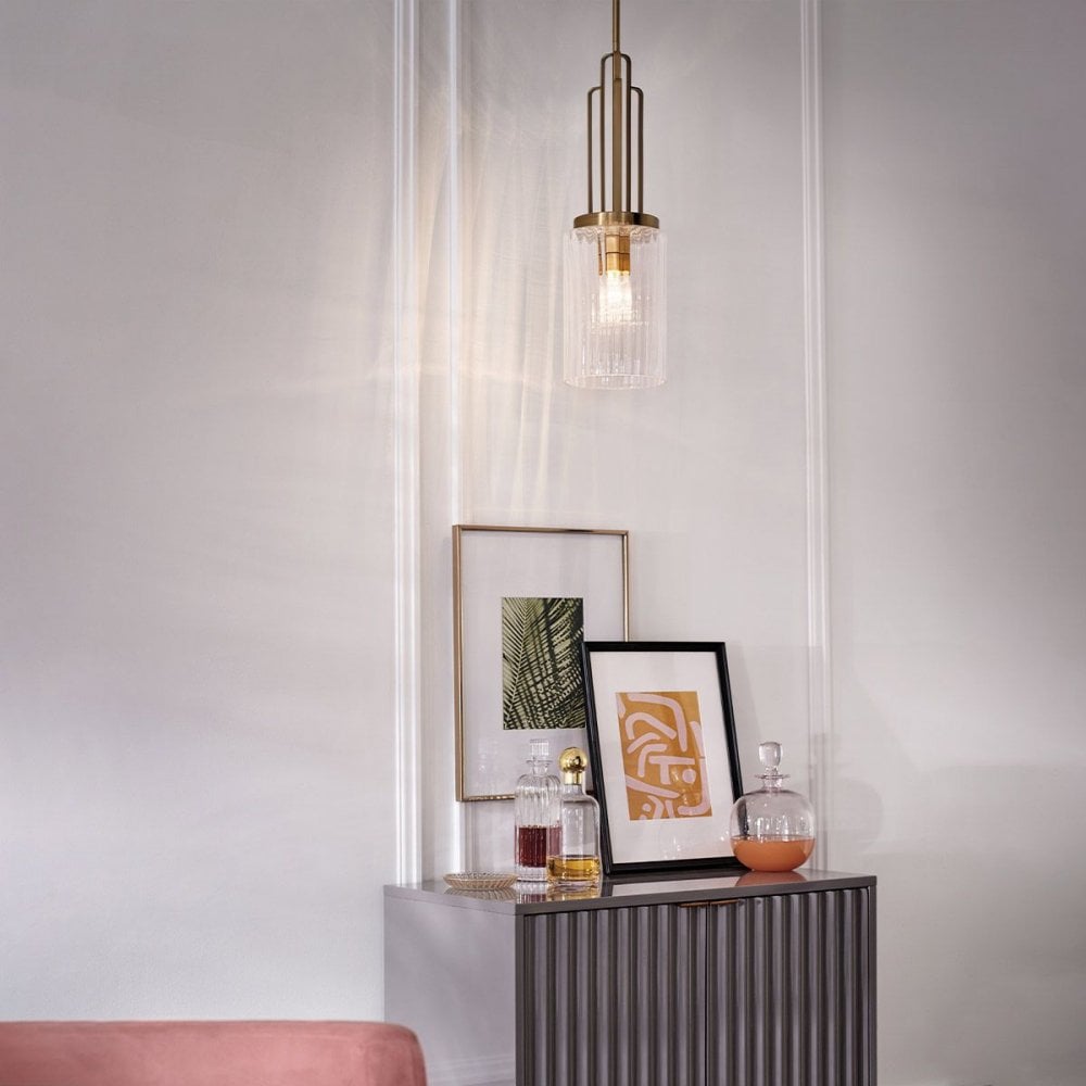 QN-KIMROSE-MP-BNB Kimrose 1 Light Mini Pendant - Brass Brushed Natural Brass