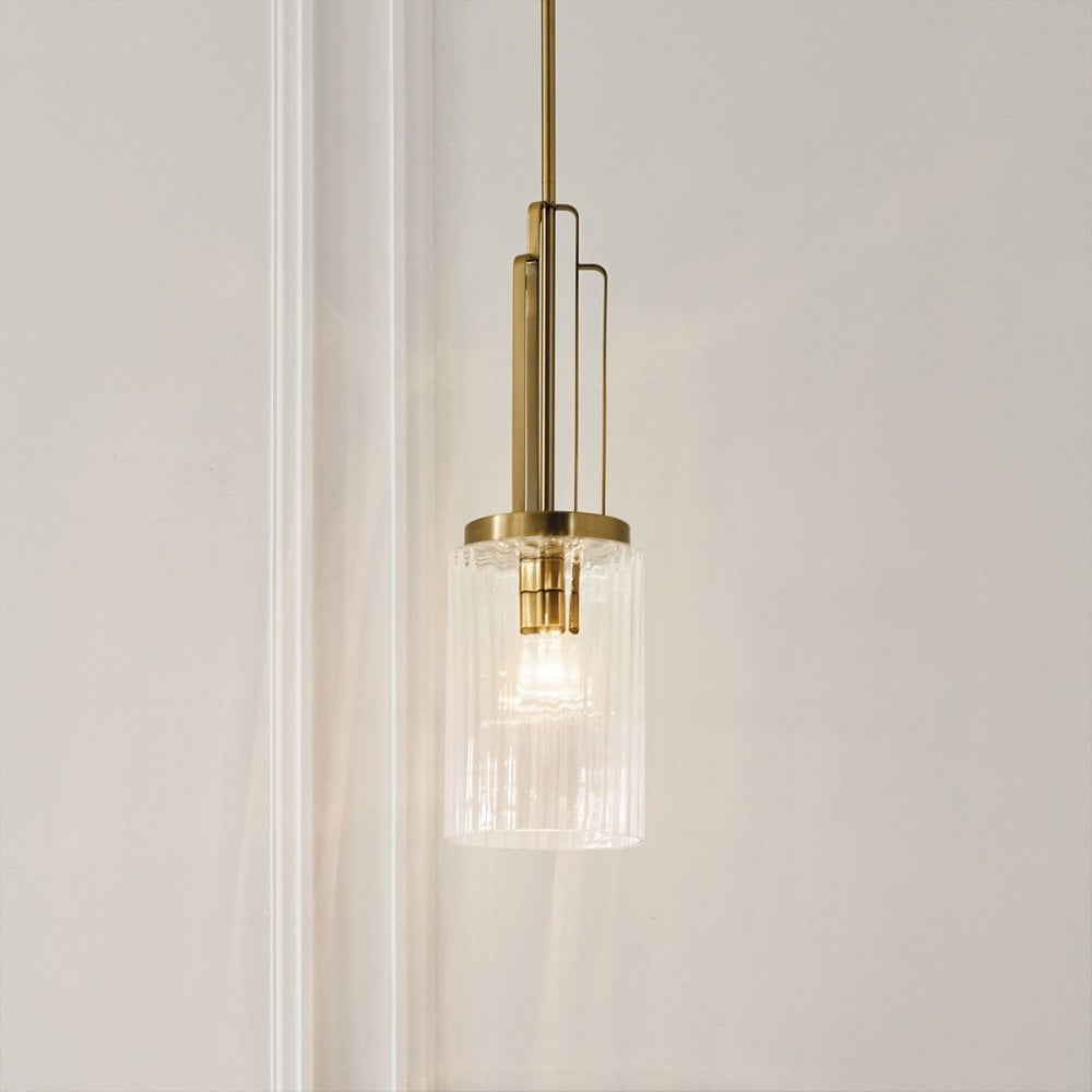 QN-KIMROSE-MP-BNB Kimrose 1 Light Mini Pendant - Brass Brushed Natural Brass