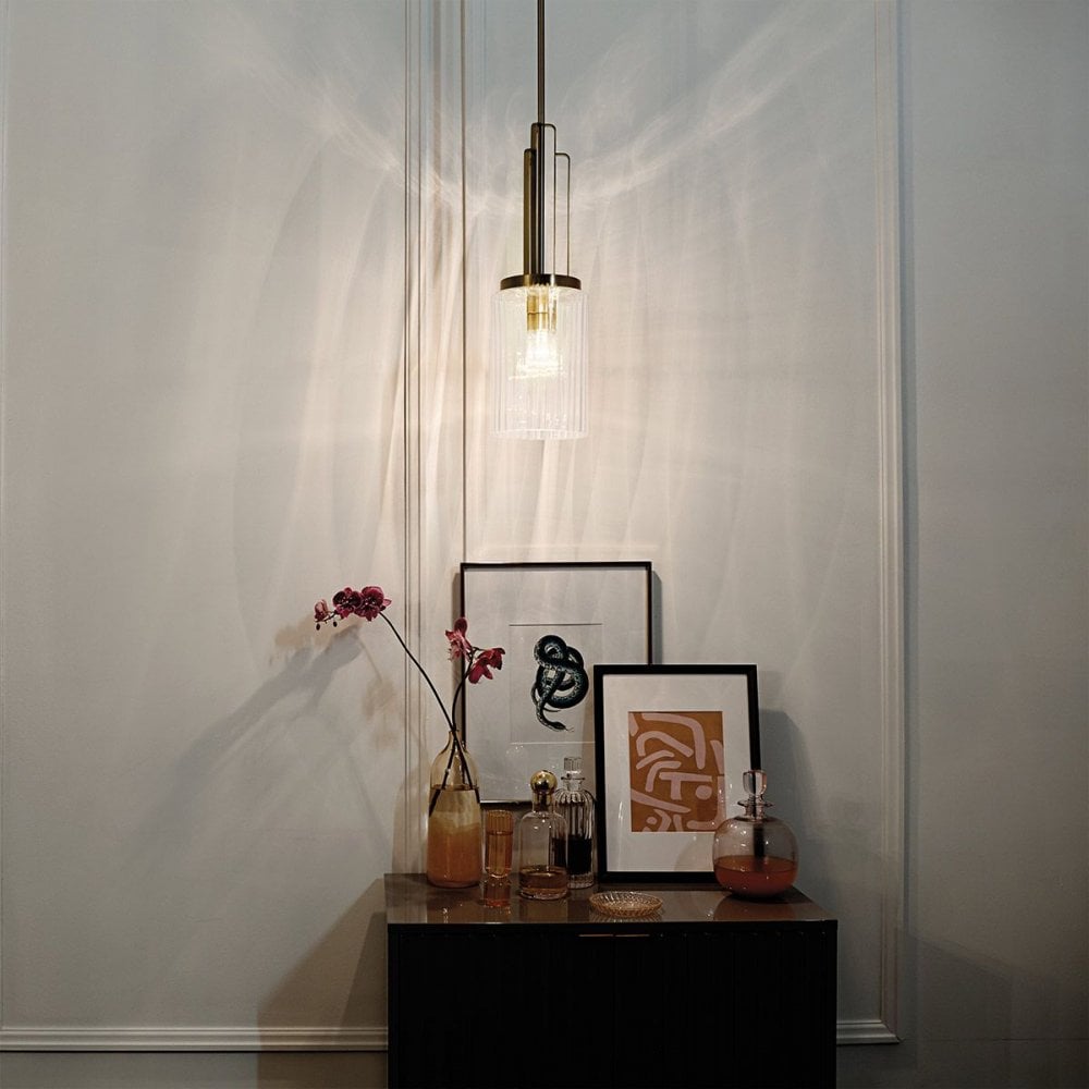 QN-KIMROSE-MP-BNB Kimrose 1 Light Mini Pendant - Brass Brushed Natural Brass