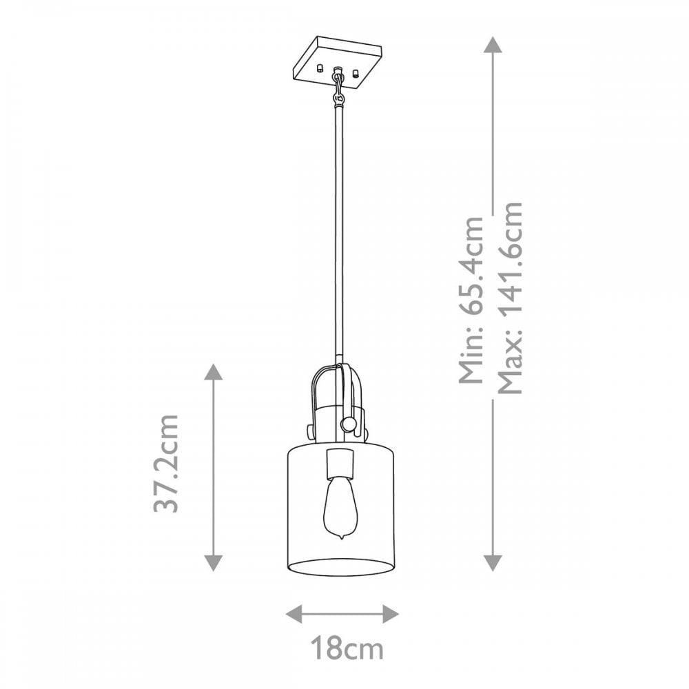 QN-KITNER-P-PN Kitner 1 Light Pendant - Polished Nickel