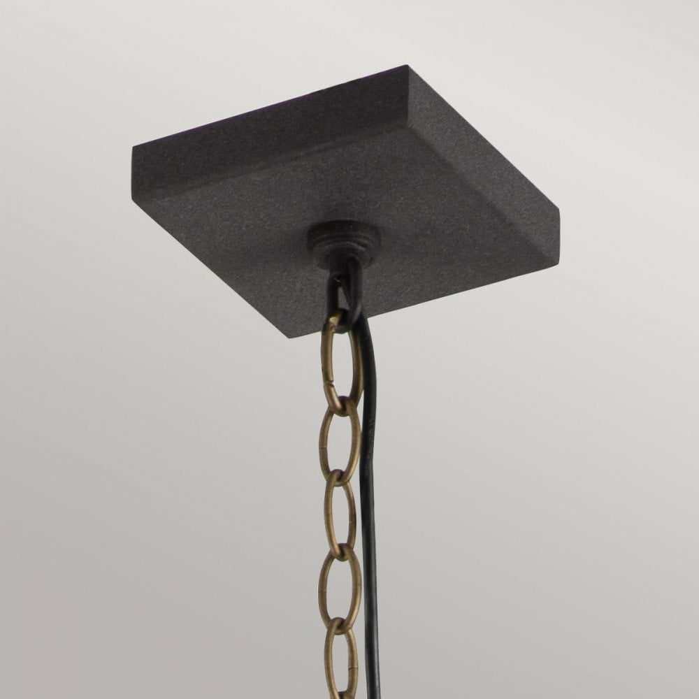 QN-LAHDEN8-M-WZC Lahden 1 Light Chain Lantern Weathered Zinc