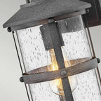 QN-LAKEHOUSE2-S-DZ Lakehouse 1 Light Small Wall Lantern Aged Zinc with Driftwood Grey
