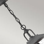 QN-LAKEHOUSE8-S-DZ Lakehouse 1 Light Small Chain Lantern Aged Zinc with Driftwood Grey
