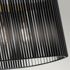 QN-LINARA-ISLE-BK Linara 5 Light Linear Chandelier Black & Natural Brass