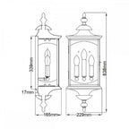 QN-MARKET-SQUARE-L Market Square 3 Light Wall Light Oil Rubbed Bronze