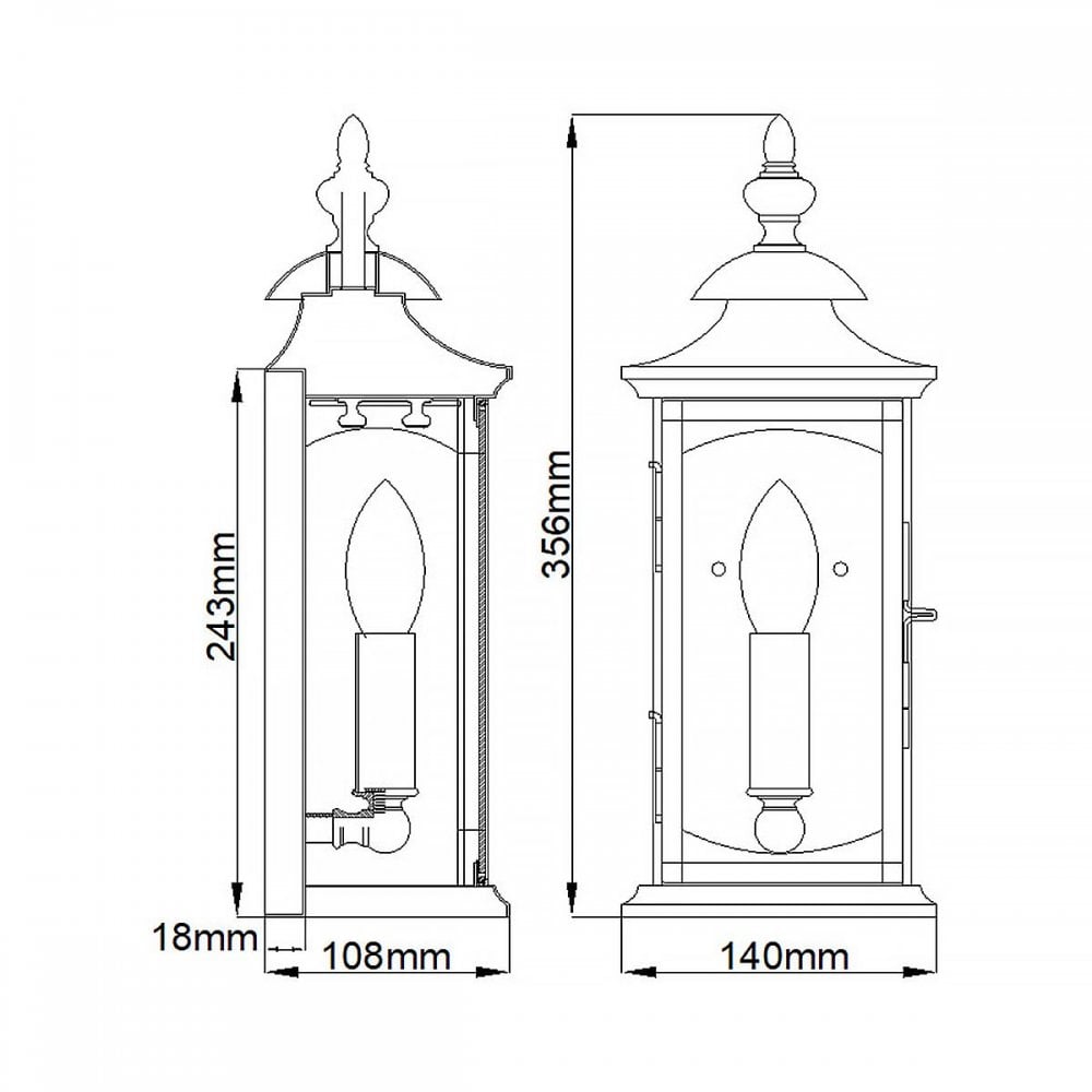 QN-MARKET-SQUARE-S Market Square 1 Light Wall Light Oil Rubbed Bronze