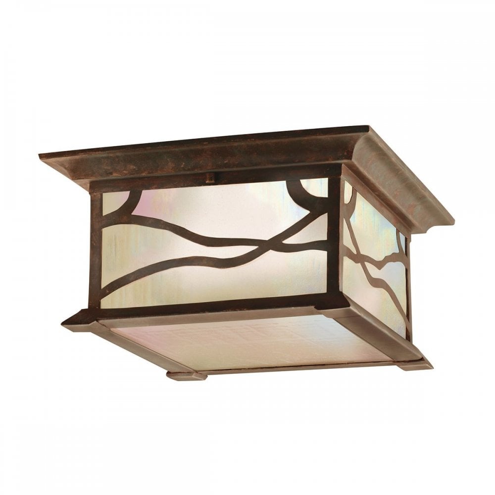 QN-MORRIS-F Morris 2 Light Flush Distressed Copper