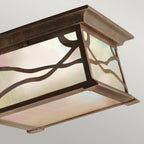 QN-MORRIS-F Morris 2 Light Flush Distressed Copper