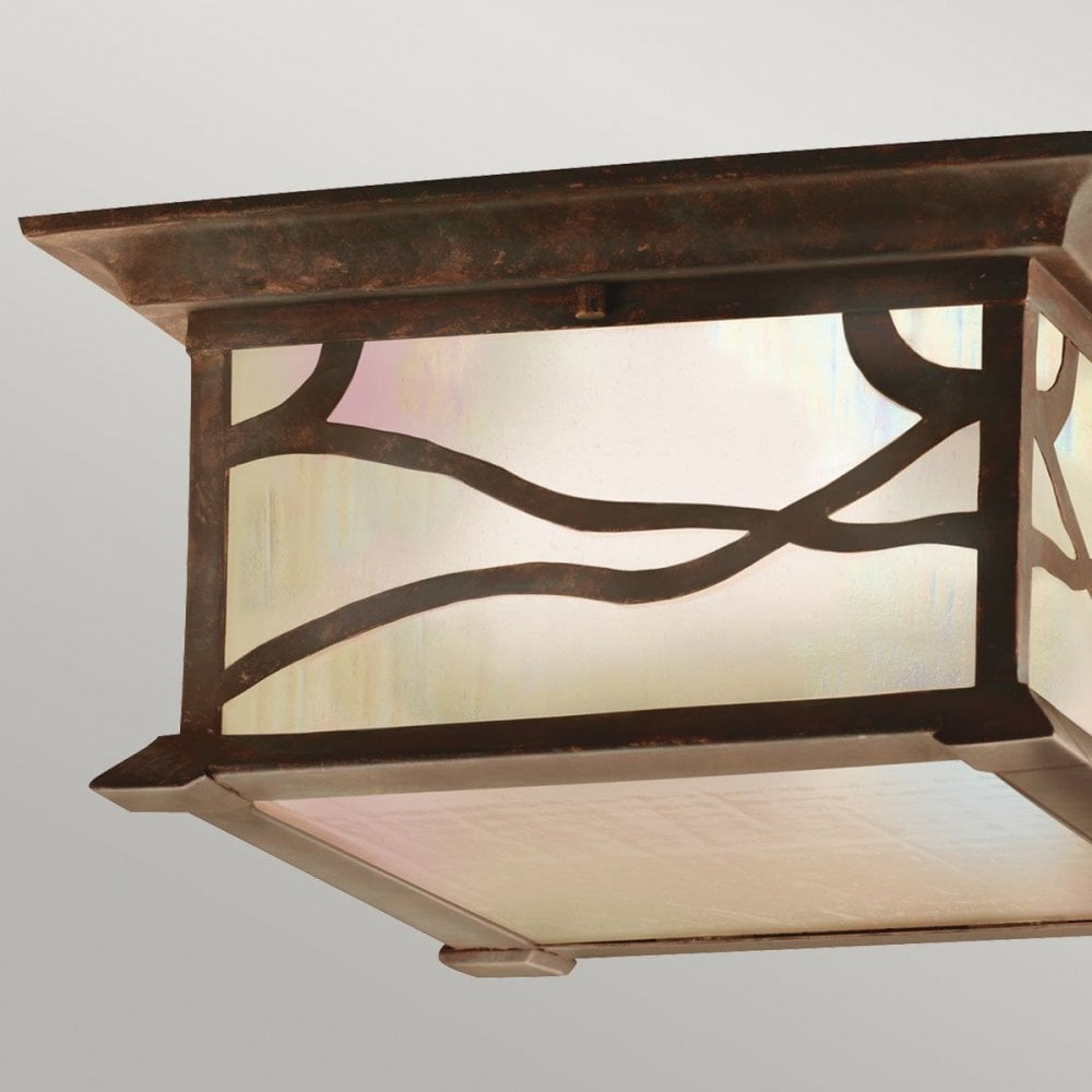 QN-MORRIS-F Morris 2 Light Flush Distressed Copper