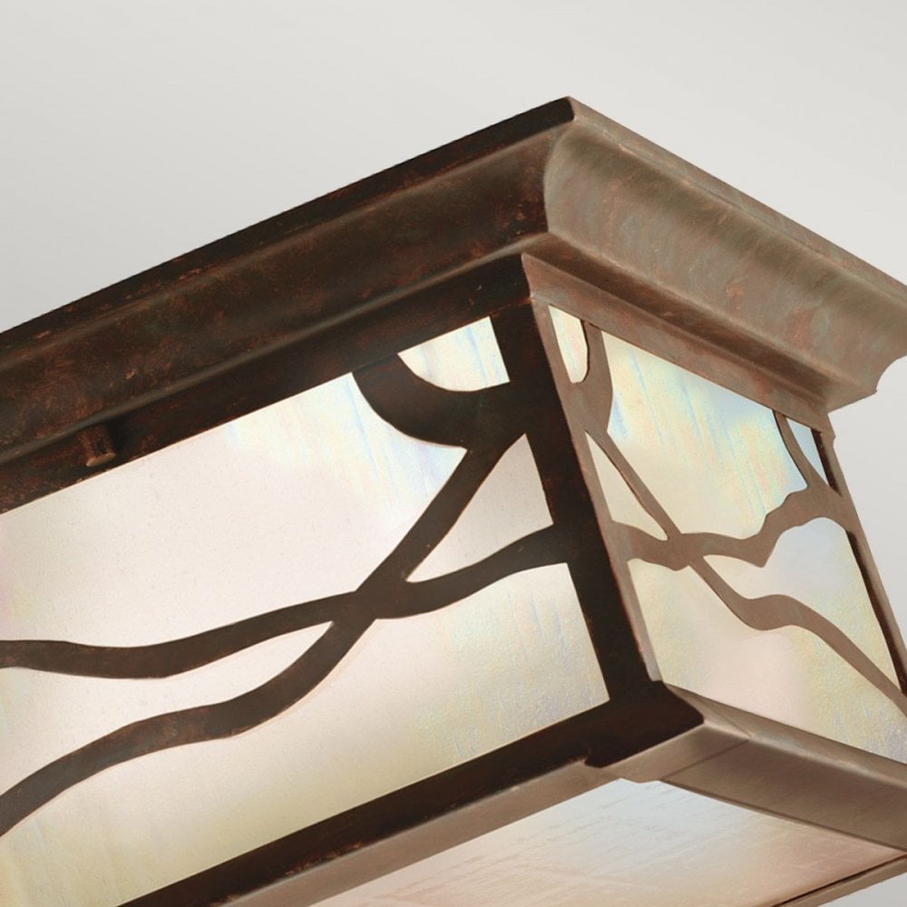 QN-MORRIS-F Morris 2 Light Flush Distressed Copper