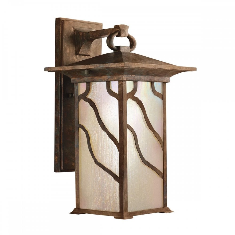 QN-MORRIS-L Morris 1 Light Large Wall Lantern Distressed Copper