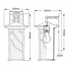 QN-MORRIS-L Morris 1 Light Large Wall Lantern Distressed Copper