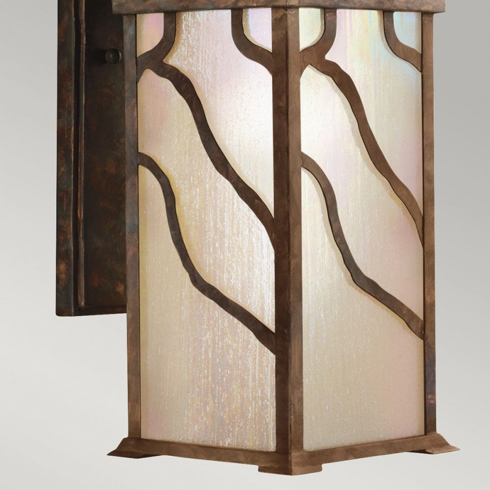 QN-MORRIS-L Morris 1 Light Large Wall Lantern Distressed Copper