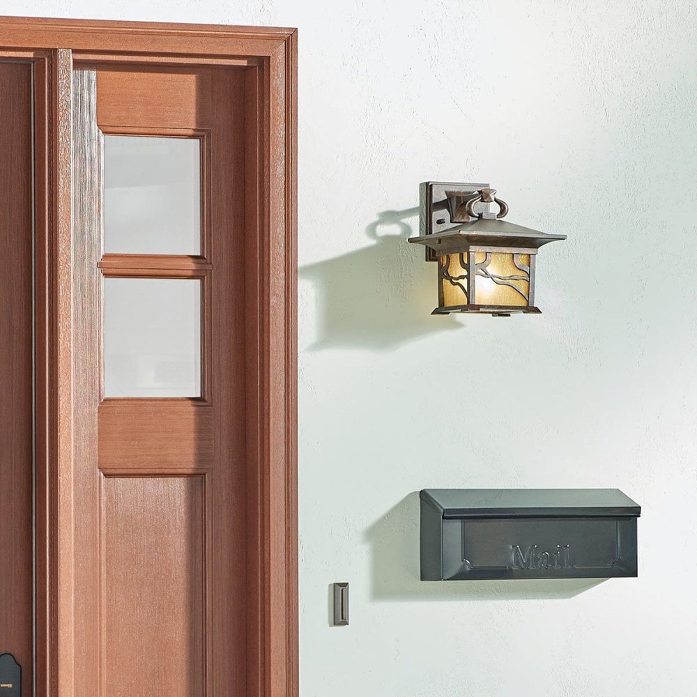 QN-MORRIS-M Morris 1 Light Medium Wall Lantern Distressed Copper
