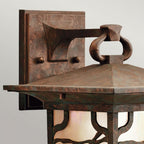 QN-MORRIS-M Morris 1 Light Medium Wall Lantern Distressed Copper