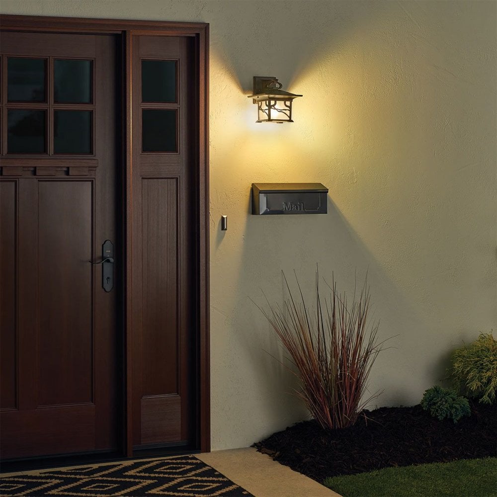 QN-MORRIS-M Morris 1 Light Medium Wall Lantern Distressed Copper