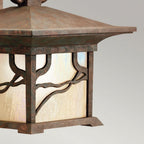 QN-MORRIS-M Morris 1 Light Medium Wall Lantern Distressed Copper