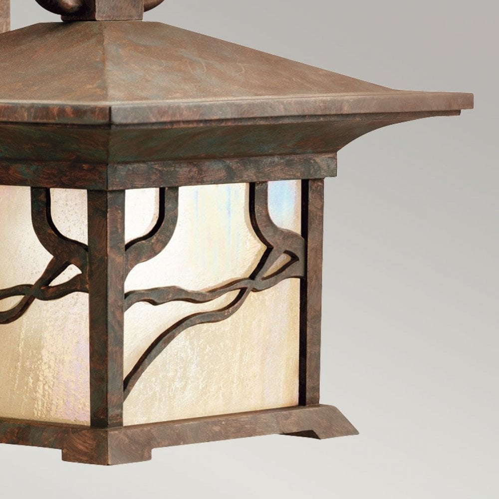 QN-MORRIS-M Morris 1 Light Medium Wall Lantern Distressed Copper