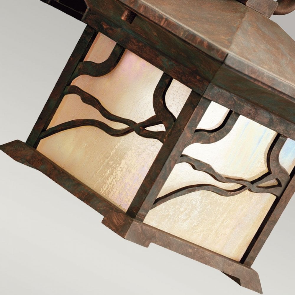 QN-MORRIS-M Morris 1 Light Medium Wall Lantern Distressed Copper
