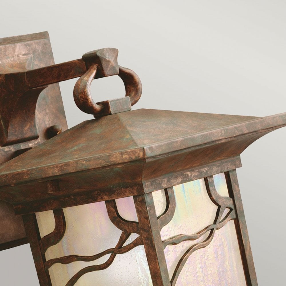 QN-MORRIS-S Morris 1 Light Small Wall Lantern Distressed Copper
