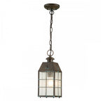 QN-NANTUCKET8-M-AS Nantucket 1 Light Medium Chain Lantern Aged Brass