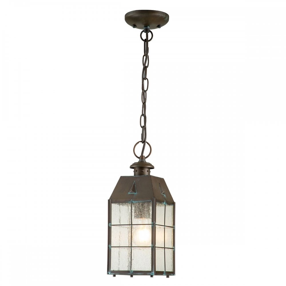 QN-NANTUCKET8-M-AS Nantucket 1 Light Medium Chain Lantern Aged Brass