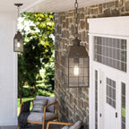 QN-NANTUCKET8-M-AS Nantucket 1 Light Medium Chain Lantern Aged Brass