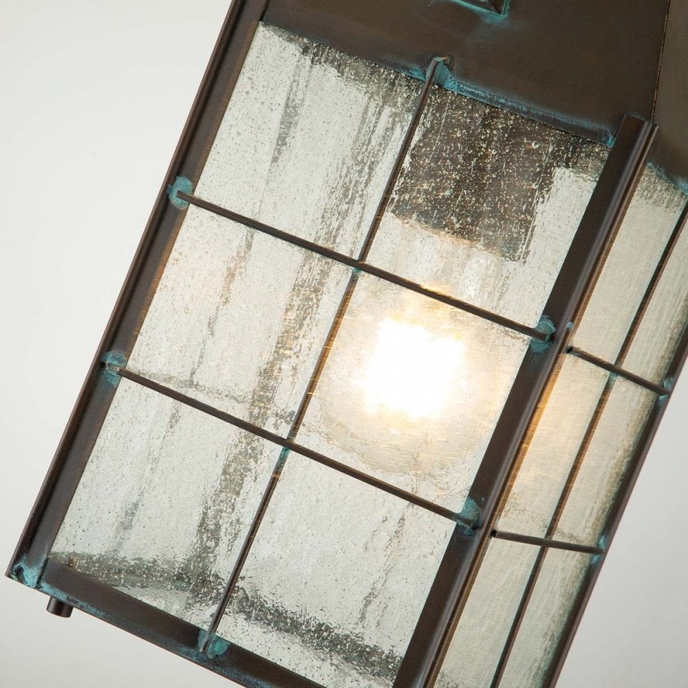 QN-NANTUCKET8-M-AS Nantucket 1 Light Medium Chain Lantern Aged Brass