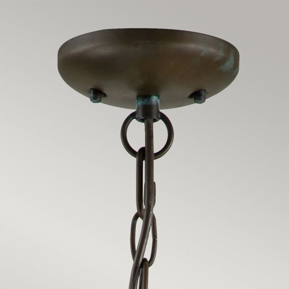 QN-NANTUCKET8-M-AS Nantucket 1 Light Medium Chain Lantern Aged Brass