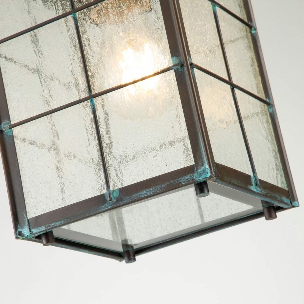 QN-NANTUCKET8-M-AS Nantucket 1 Light Medium Chain Lantern Aged Brass