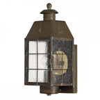 QN-NANTUCKET-M-AS Nantucket 1 Light Medium Wall Lantern Aged Brass