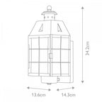 QN-NANTUCKET-M-AS Nantucket 1 Light Medium Wall Lantern Aged Brass