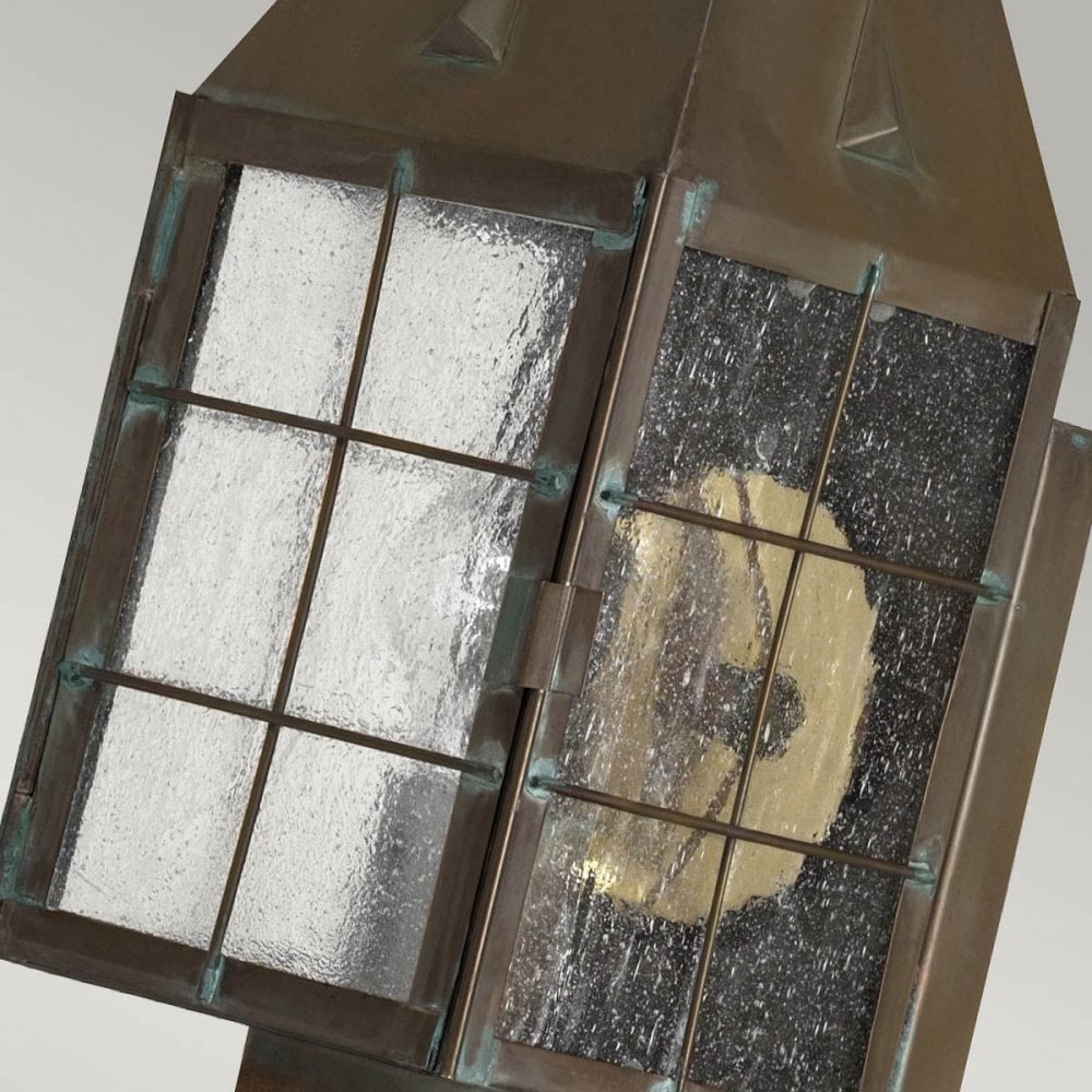 QN-NANTUCKET-M-AS Nantucket 1 Light Medium Wall Lantern Aged Brass