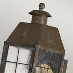 QN-NANTUCKET-M-AS Nantucket 1 Light Medium Wall Lantern Aged Brass