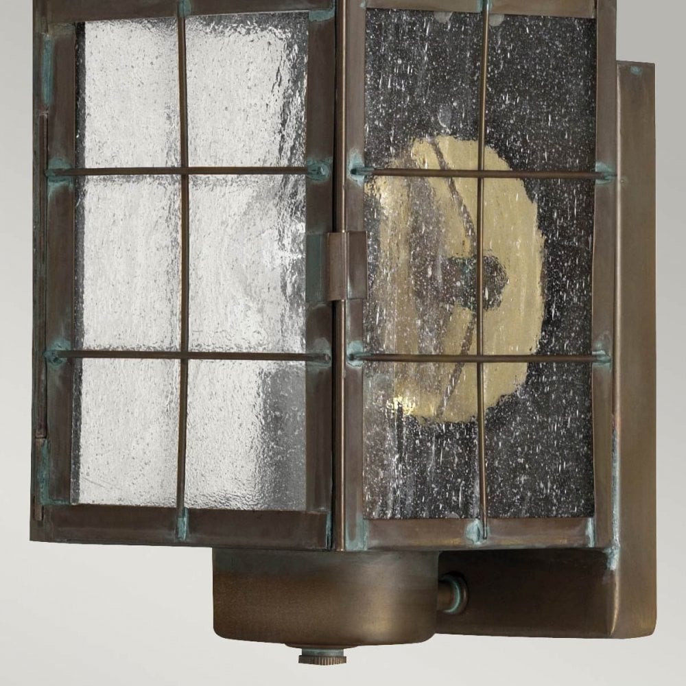 QN-NANTUCKET-M-AS Nantucket 1 Light Medium Wall Lantern Aged Brass