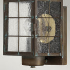 QN-NANTUCKET-M-AS Nantucket 1 Light Medium Wall Lantern Aged Brass