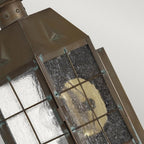 QN-NANTUCKET-M-AS Nantucket 1 Light Medium Wall Lantern Aged Brass