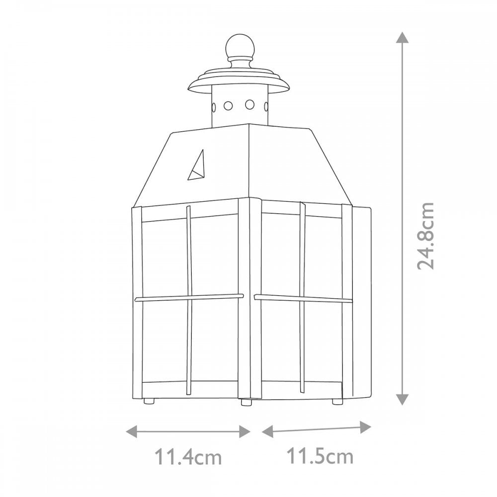 QN-NANTUCKET-XS-AS Nantucket 1 Light Extra Small Wall Lantern Aged Brass