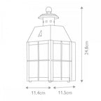 QN-NANTUCKET-XS-AS Nantucket 1 Light Extra Small Wall Lantern Aged Brass