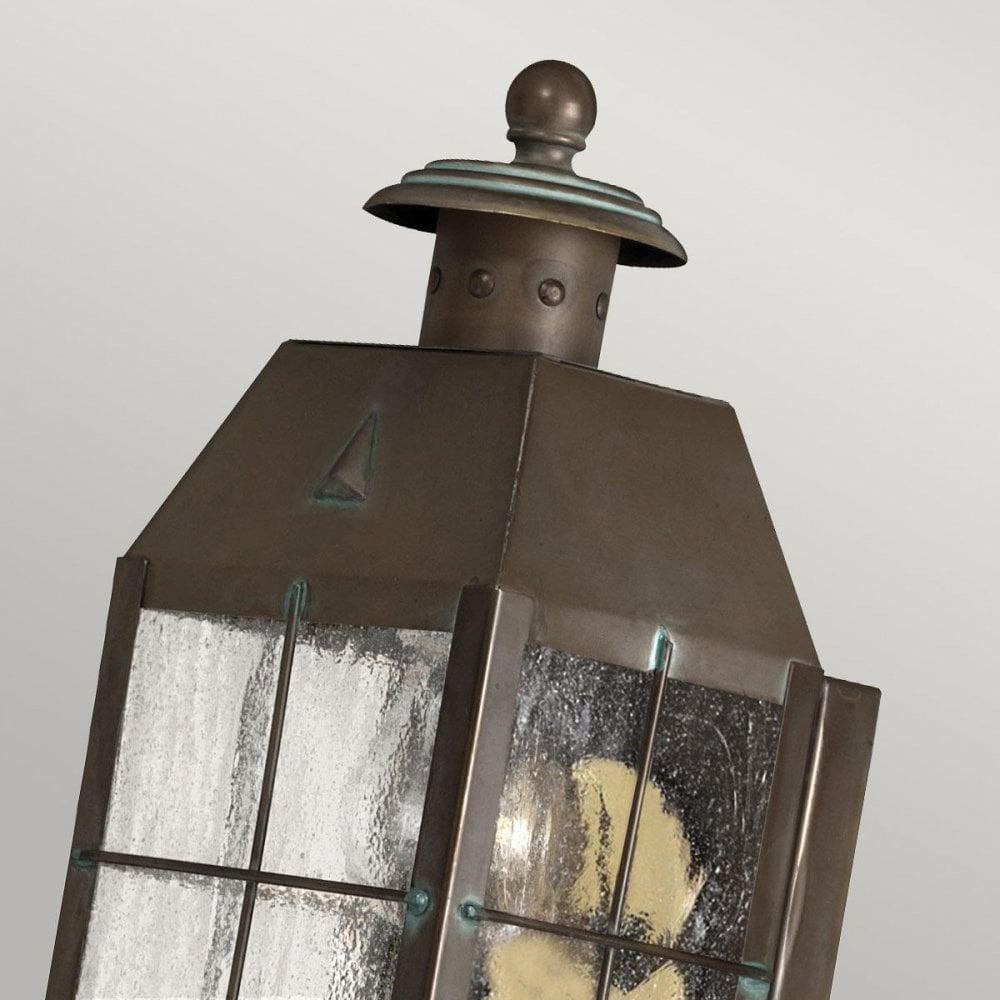 QN-NANTUCKET-XS-AS Nantucket 1 Light Extra Small Wall Lantern Aged Brass