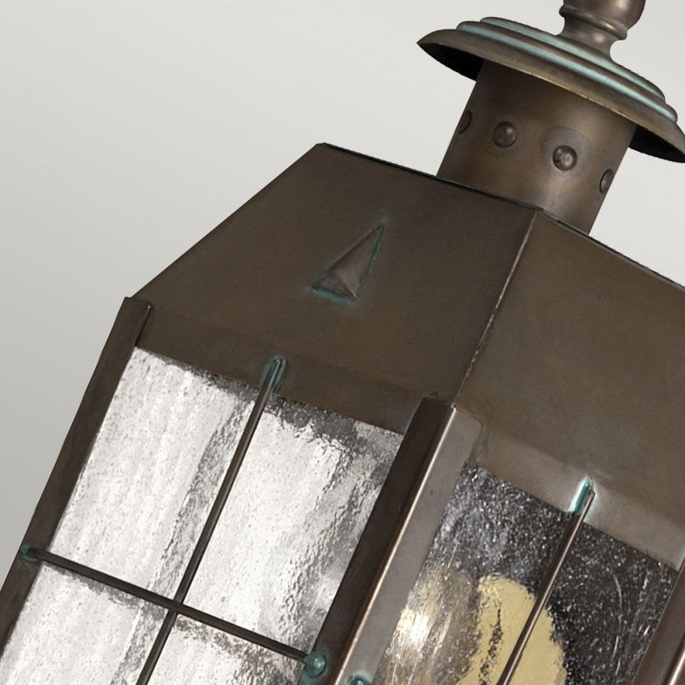 QN-NANTUCKET-XS-AS Nantucket 1 Light Extra Small Wall Lantern Aged Brass