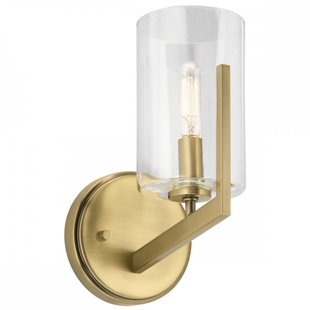 QN-NYE1-BNB Nye 1 Light Wall Light - Brass Brushed Natural Brass