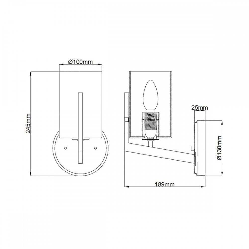 QN-NYE1-BNB Nye 1 Light Wall Light - Brass Brushed Natural Brass