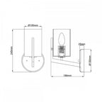 QN-NYE1-BNB Nye 1 Light Wall Light - Brass Brushed Natural Brass