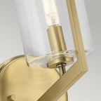 QN-NYE1-BNB Nye 1 Light Wall Light - Brass Brushed Natural Brass