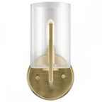 QN-NYE1-BNB Nye 1 Light Wall Light - Brass Brushed Natural Brass
